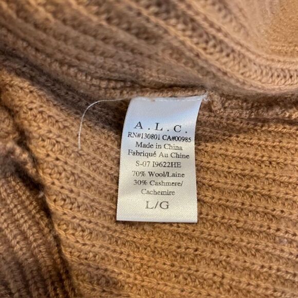 A.L.C. Markell Cashmere Wool Blend Tie Back Wide Sleeve Tunic Sweater Size Large - Picture 8 of 12